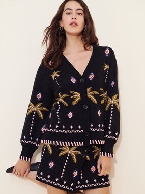 Anthropologie - Havana Balloon Sleeve Cardigan by Never Fully Dressed